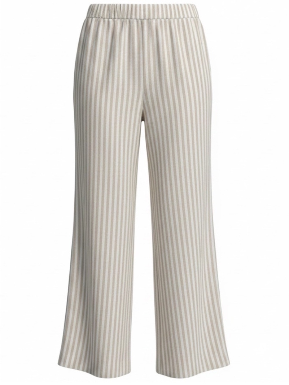 Banana Republic Beige & White Striped Wide Leg Pants